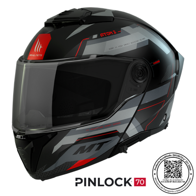 Casco de Moto MT Helmets Atom 2 SV Bast B5 Pinlock incluido