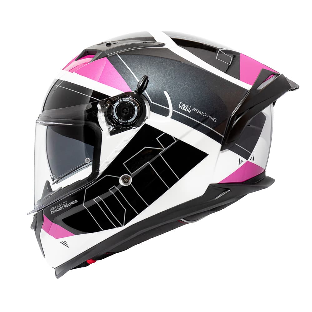 Casco MT Helmets Braker SV A8 Lab Rosa Brillo