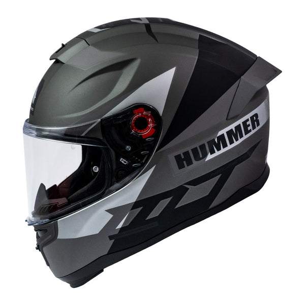 Casco de Moto MT Helmets Hummer Quo C9 Rosa Brillo + Pantalla Dark