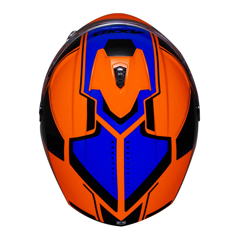 Casco de Moto Axxis Draken S Sonar C4 Naranja Brillo