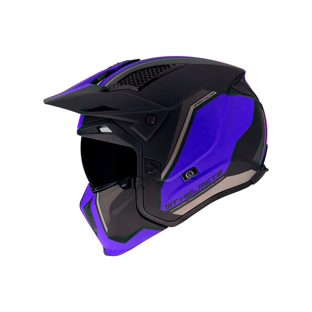 Casco de Moto MT Helmets StreetFighter SV Twin C7 Azul Mate