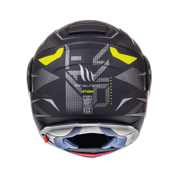 Casco de Moto MT Helmets ATOM SV Divergence A12 Negro Gris Mate Bikesport Chile