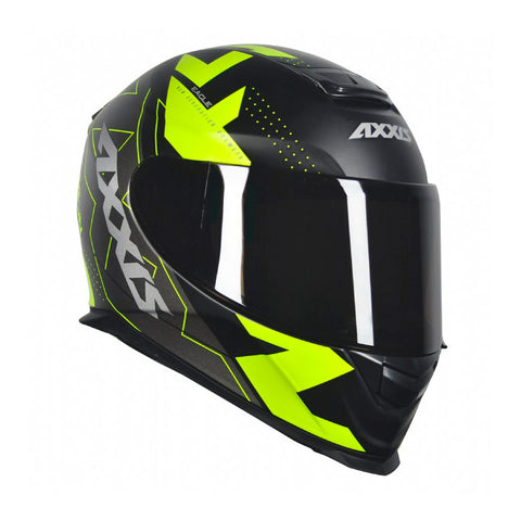 Casco de Moto Axxis Eagle SV Diagon B3 Amarillo Fluor Bikesport Chile