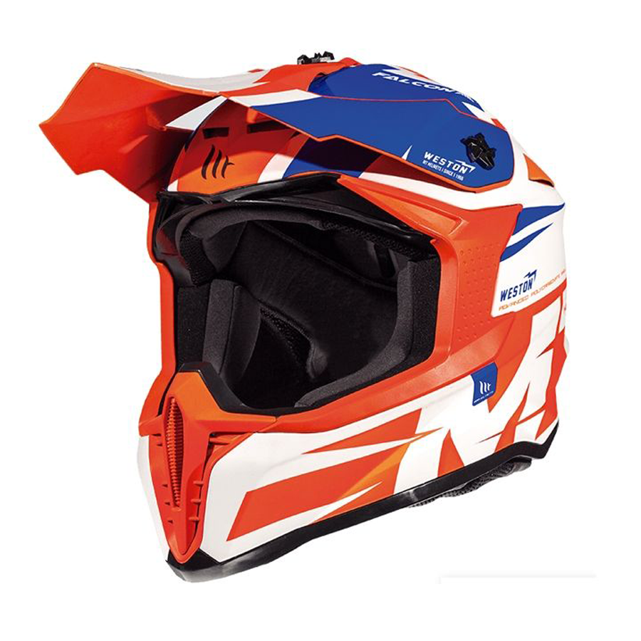 casco mt helmets falcon Casco de Moto MT Falcon Weston A1 Naranjo Fluor – Bikesport Chile