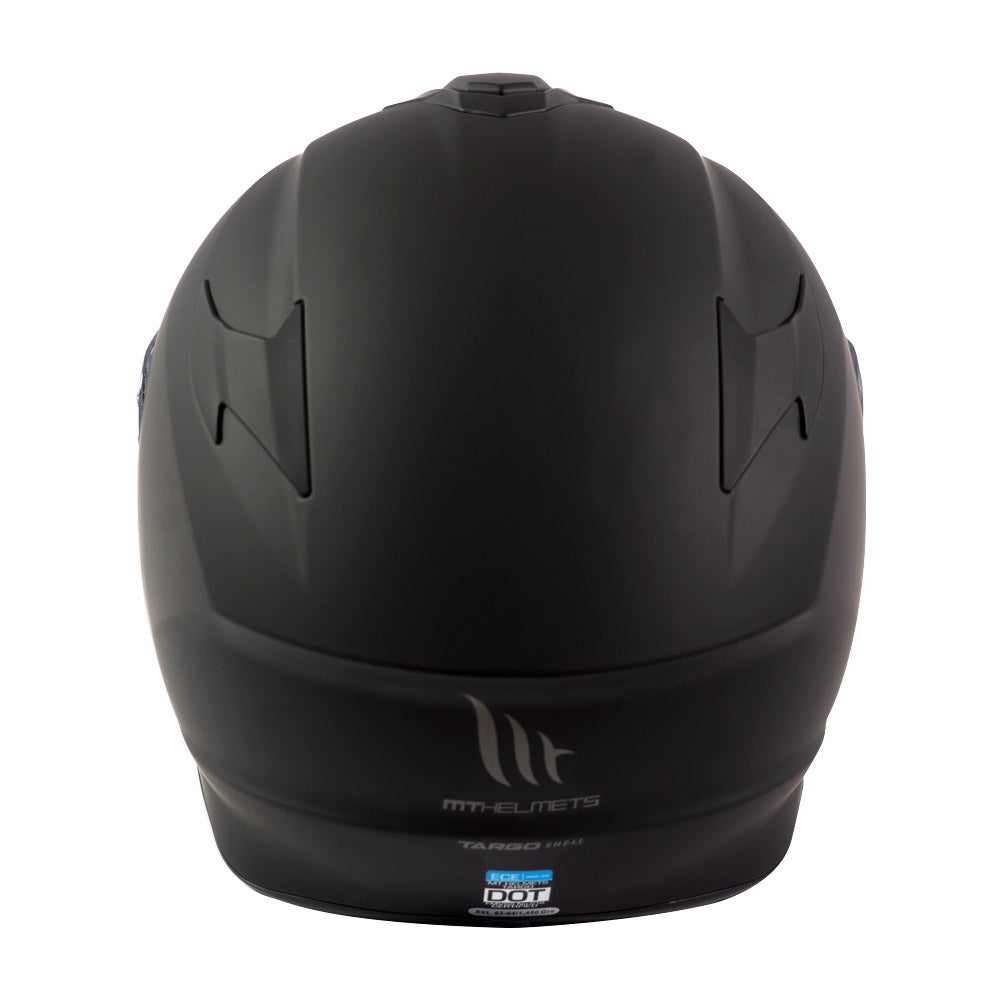 Casco de Moto MT Helmets Targo Solid A1 Negro Mate