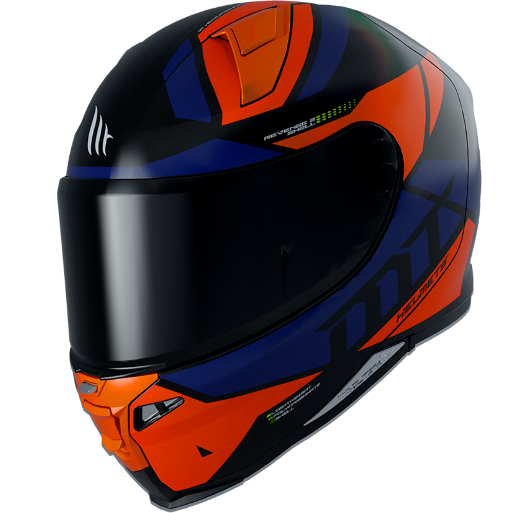 Casco de Moto MT Helmets Revenge Scalpel A4 Naranja Mate+ Mica