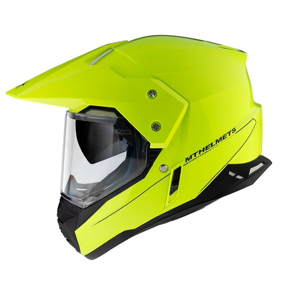 Casco de Moto MT Helmets - Synchrony Duo Solid Amarillo Fluor