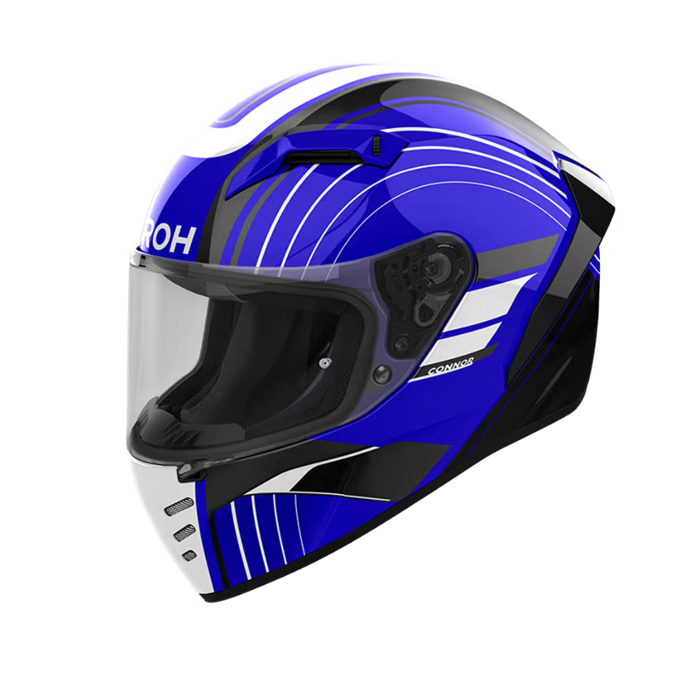 Casco Airoh Connor Achieve Azul Brillo - S