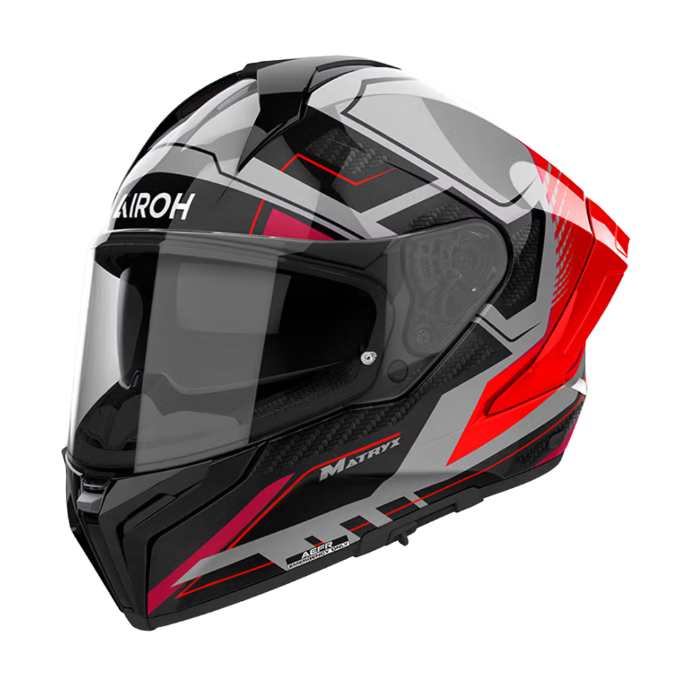 Casco Airoh Matryx Rocket Rojo Brillo - S
