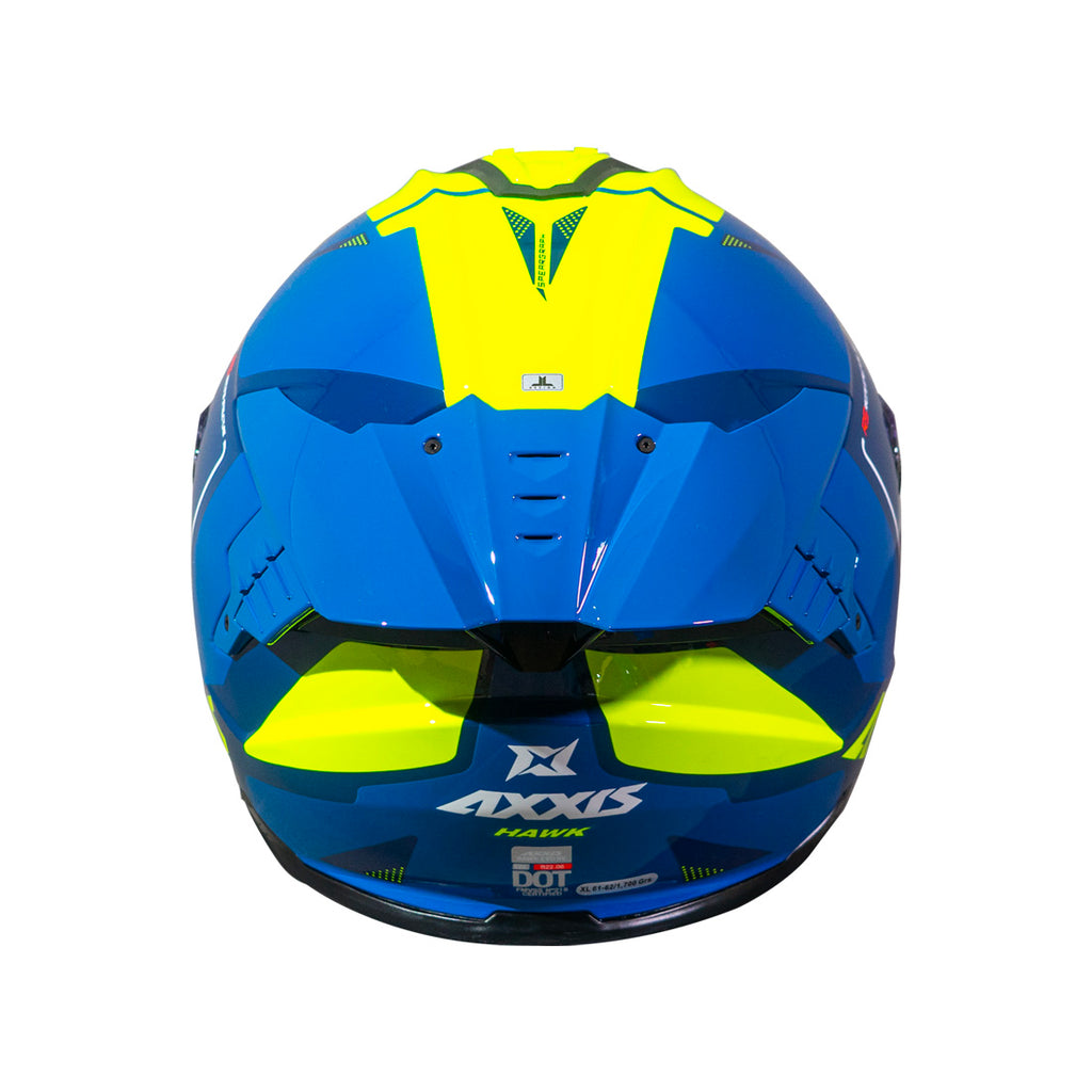 Casco Axxis Hawk SV Spear C13 Amarillo Fluor Brillo