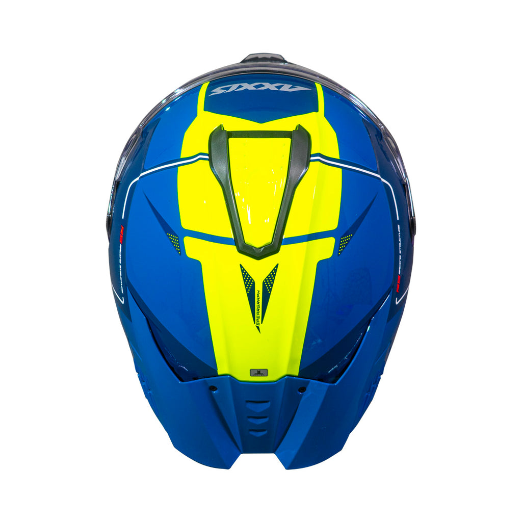 Casco Axxis Hawk SV Spear C13 Amarillo Fluor Brillo