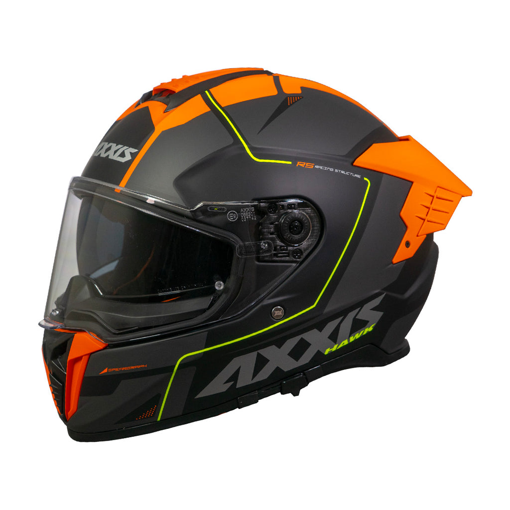 Casco Axxis Hawk SV Spear B24 Naranja Mate