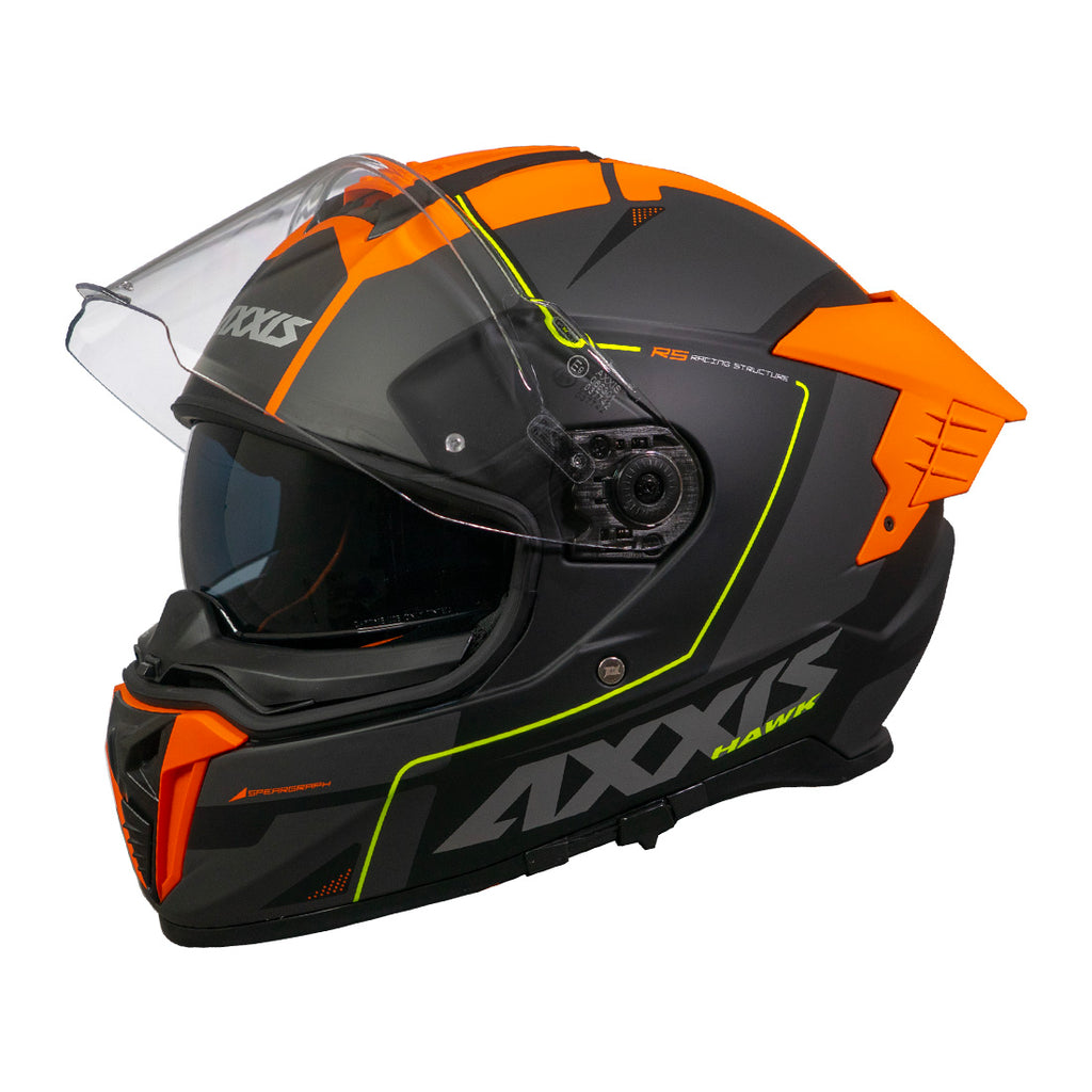 Casco Axxis Hawk SV Spear B24 Naranja Mate