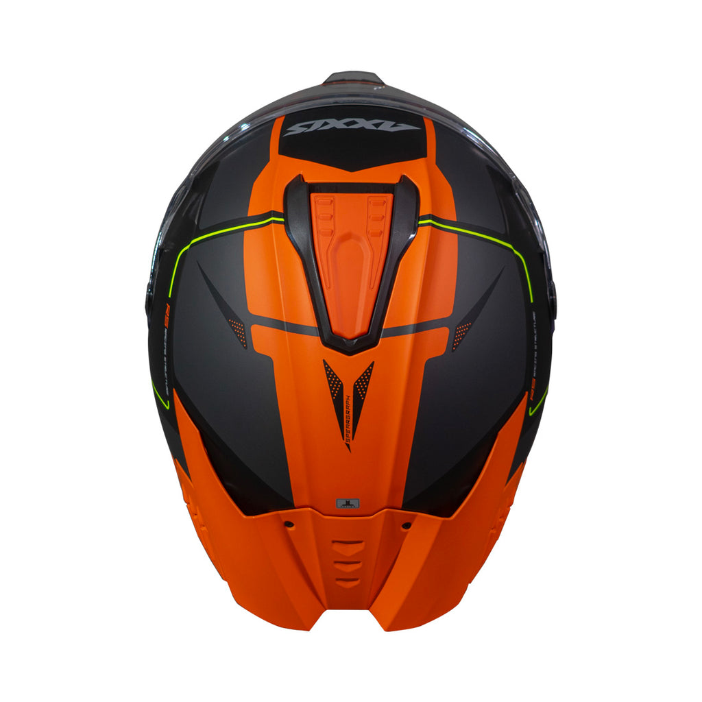 Casco Axxis Hawk SV Spear B24 Naranja Mate