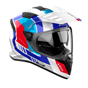 Casco para moto Airoh Bandit Horn Blanco brillo