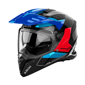 Casco para moto Airoh Bandit Tune Azul Rojo Brillo