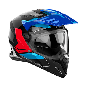 Casco para moto Airoh Bandit Tune Azul Rojo Brillo