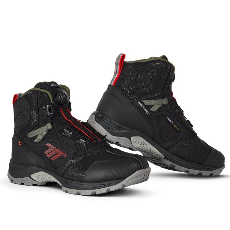 Bota de Moto Seventy Stelvio Baja Negro/Roja/Verde - 36