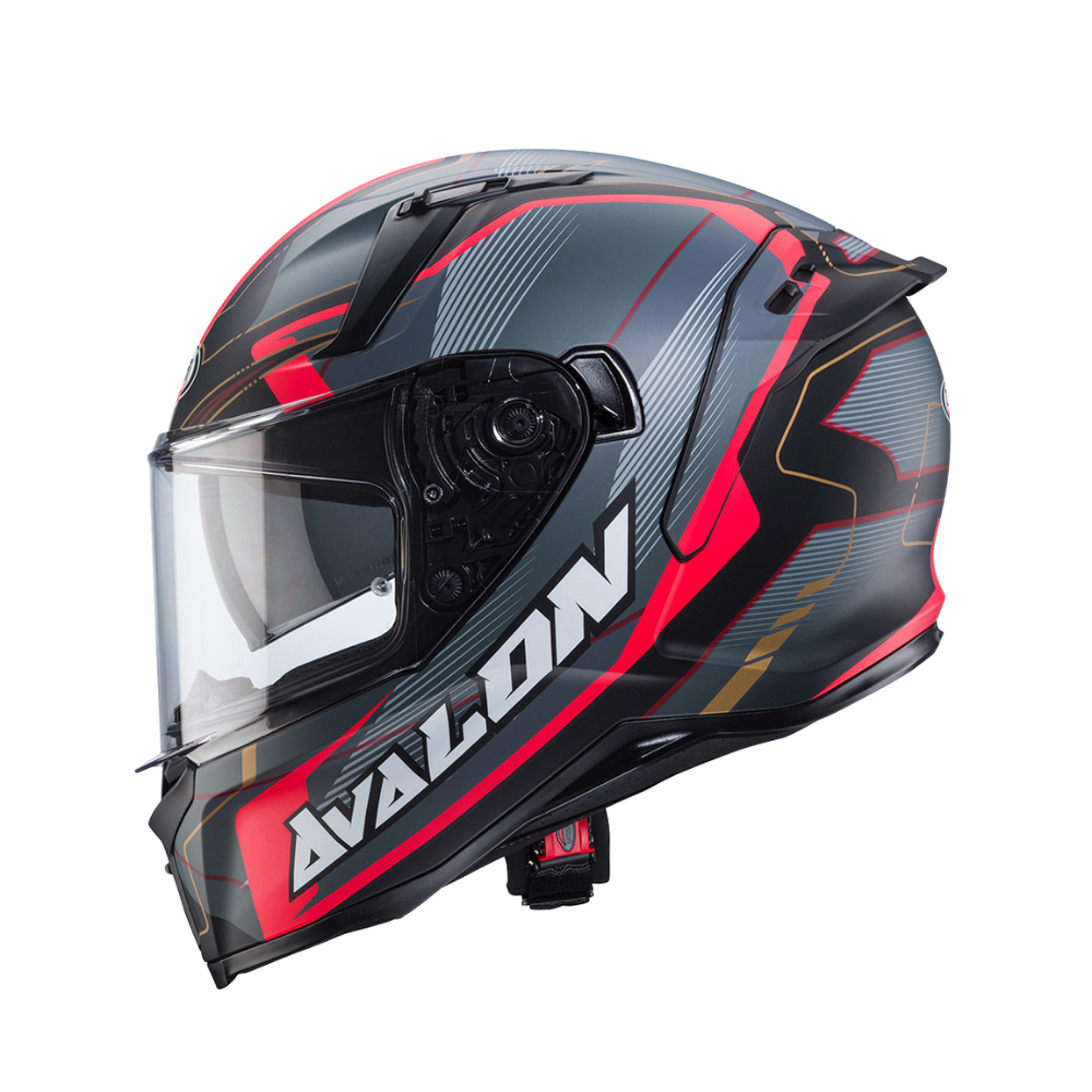 CASCO PARA MOTO CABERG AVALON X Optic Matt Black/Grey/Red - S