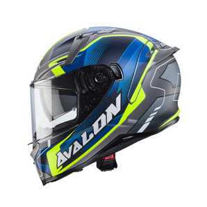 CASCO PARA MOTO CABERG AVALON X Optic Matt Grey/Blue/Yellow Fluor