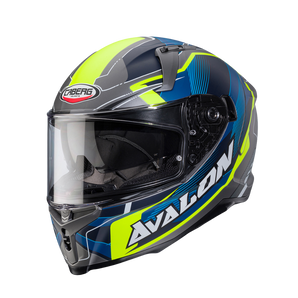 CASCO PARA MOTO CABERG AVALON X Optic Matt Grey/Blue/Yellow Fluor
