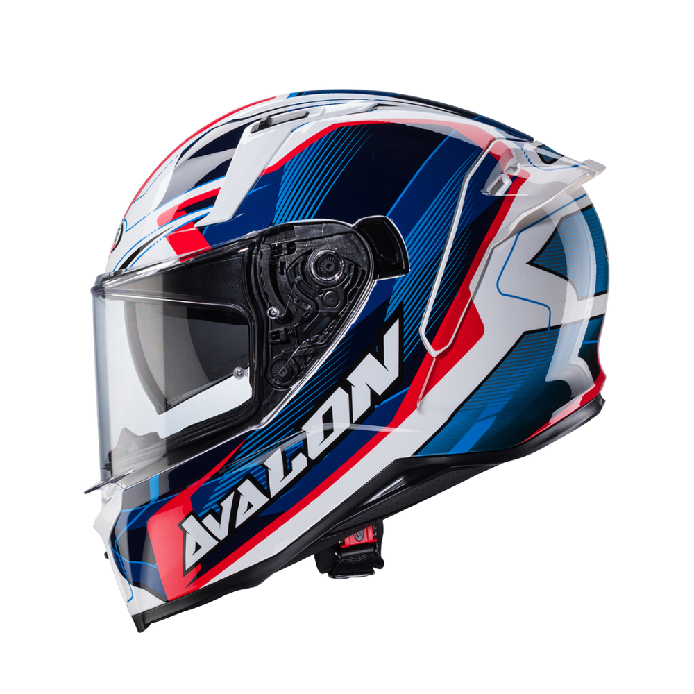 CASCO PARA MOTO CABERG AVALON X Optic White/Blue/red - M