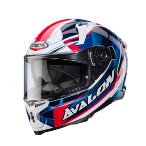CASCO PARA MOTO CABERG AVALON X Optic White/Blue/red