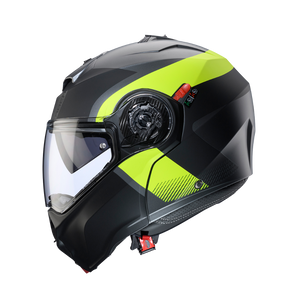 Casco de Moto Abatible CABERG DUKE EVO Indy matt black metal/yellow fluor/black