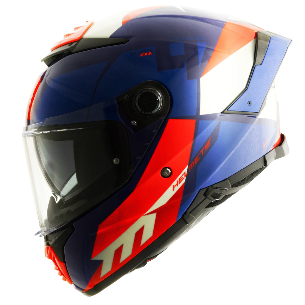 Casco MT Helmets Thunder 4 SV Exa C7 Azul Brillo + Pinlock Incluido