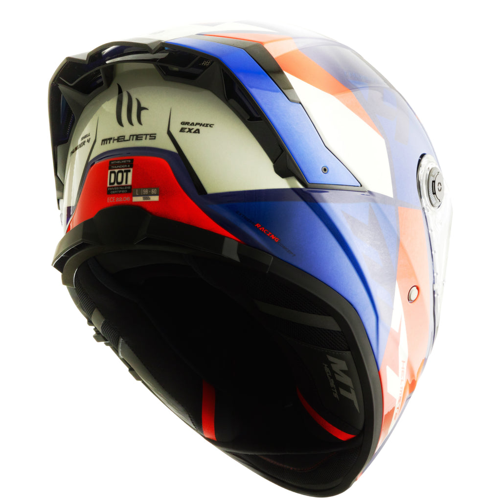 Casco MT Helmets Thunder 4 SV Exa C7 Azul Brillo + Pinlock Incluido