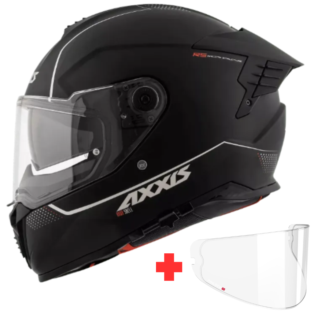 Casco Axxis Hawk SV Solid A1 Negro Mate Bikesport Chile