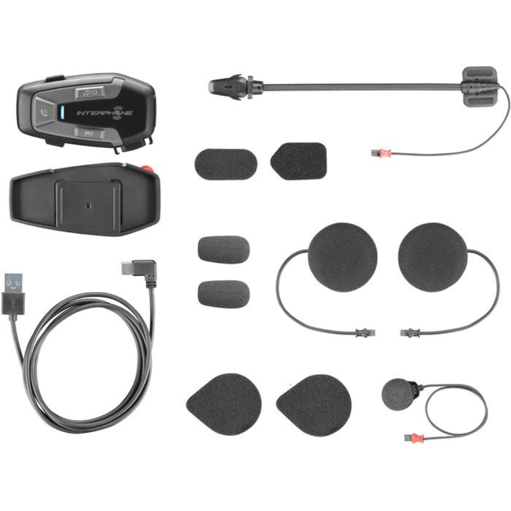 Intercomunicador para Moto Interphone UCOM6R Single + Parlantes HD