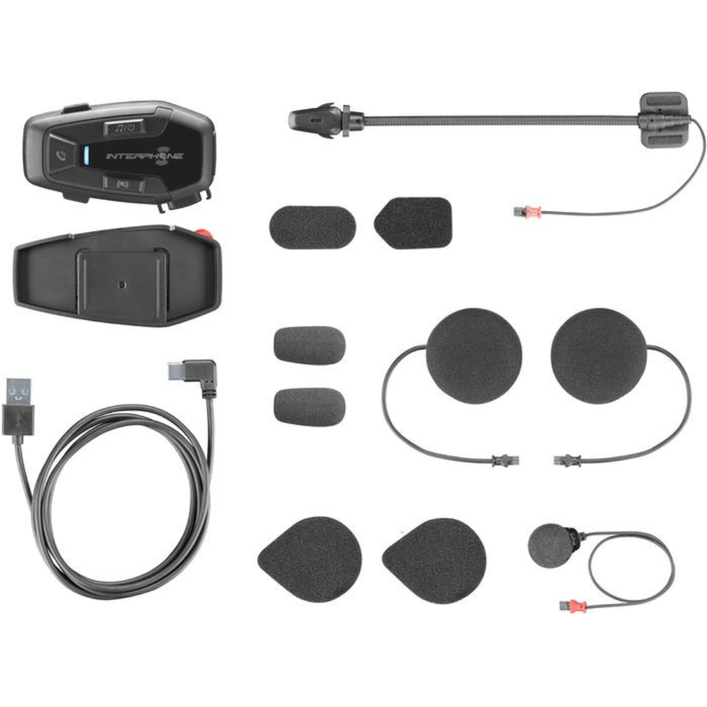 Intercomunicador para Moto Interphone UCOM7R Single + Parlantes HD