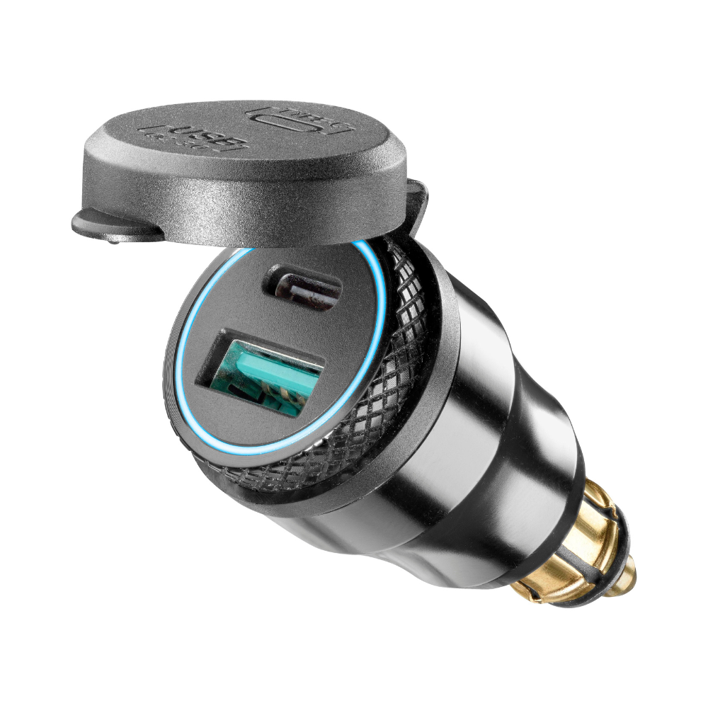 Interphone USB+TYPE C Adaptador Din 2 USB - Tamaño Único