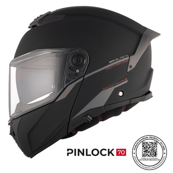 Casco de Moto MT Helmets Atom SV Negro Mate Pinlock incluido