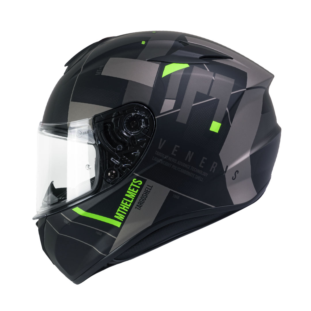 Casco de Moto MT Helmets Targo Veneris B6 Verde Fluor - S