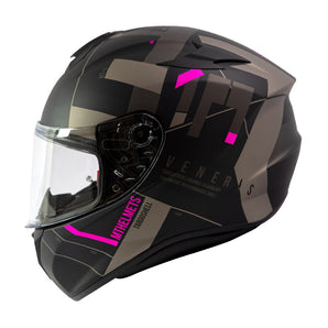 Casco de Moto MT Helmets Targo Veneris B8 Rosa Mate