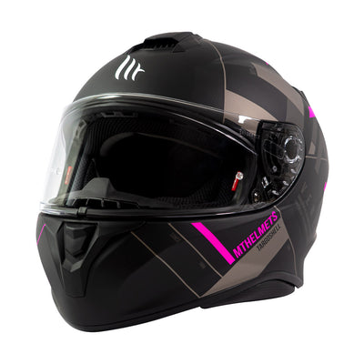 Casco de Moto MT Helmets Targo Veneris B8 Rosa Mate