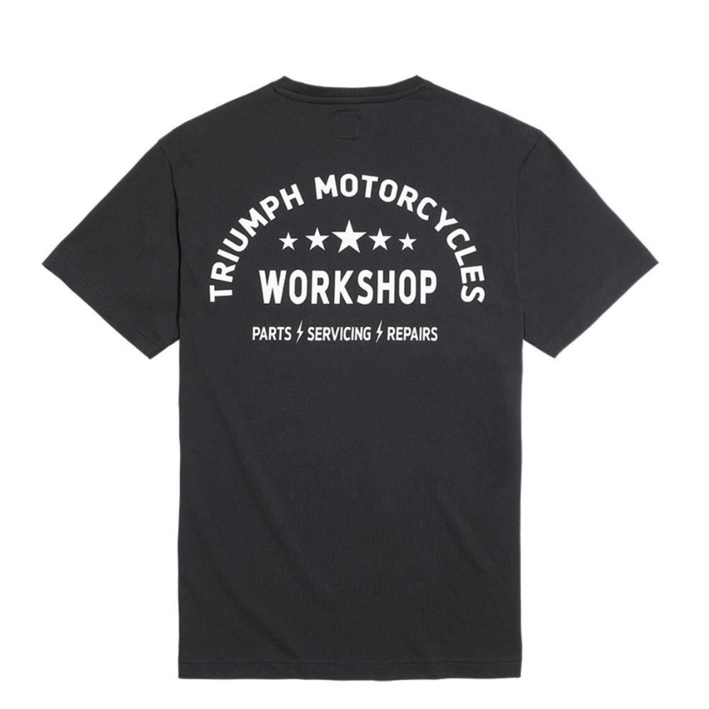 Polera Triumph Workshop Address Negra