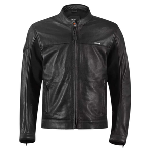 Chaqueta para Moto Seventy SD-JL4 Legend Classic Cuero Verano Hombre Negro