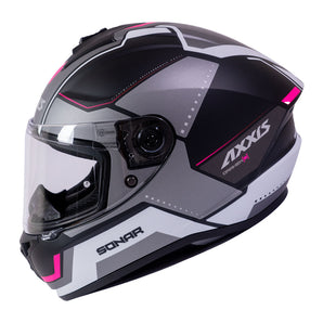 Casco de Moto Axxis Draken S Sonar B18 Rosa Mate