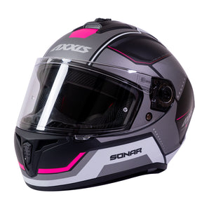 Casco de Moto Axxis Draken S Sonar B18 Rosa Mate