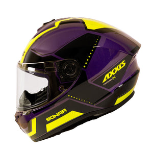 Casco de Moto Axxis Draken S Sonar E3 Amarillo Fluor Brillo