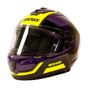 Casco de Moto Axxis Draken S Sonar E3 Amarillo Fluor Brillo