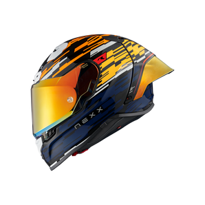 Casco Nexx X.R3R GLITCH RACER ORANGE BLUE