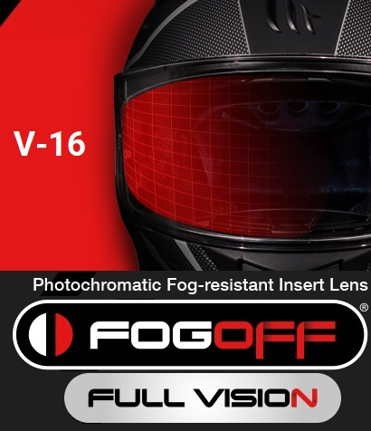 Antiempañante Fogoff fotocromatico MT-V-18 / Compatible con casco Axxis Draken