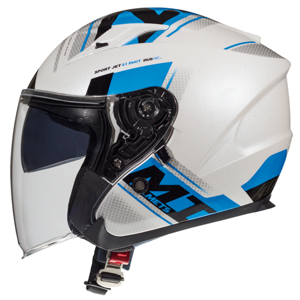 Casco de Moto MT Helmets - AVENUE SV SIDEWAY C7 AZUL PERLA BRILLO –  Bikesport Chile