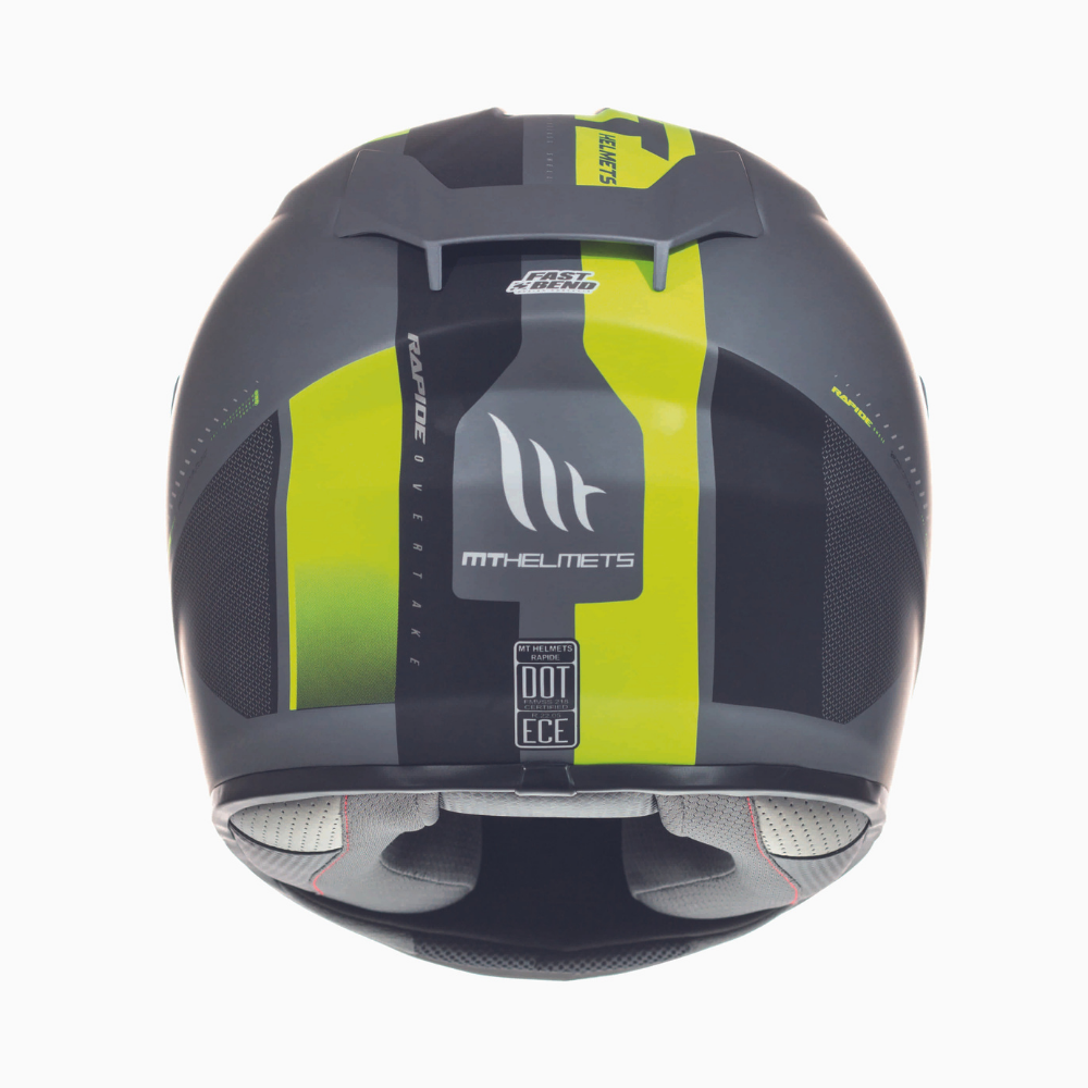 Casco de Moto MT Helmets - Rapide "Overtake B3" - Amarillo Fluor Mate