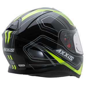 Casco de Moto Axxis Thunder 3 Trace, Negro/ Amarillo