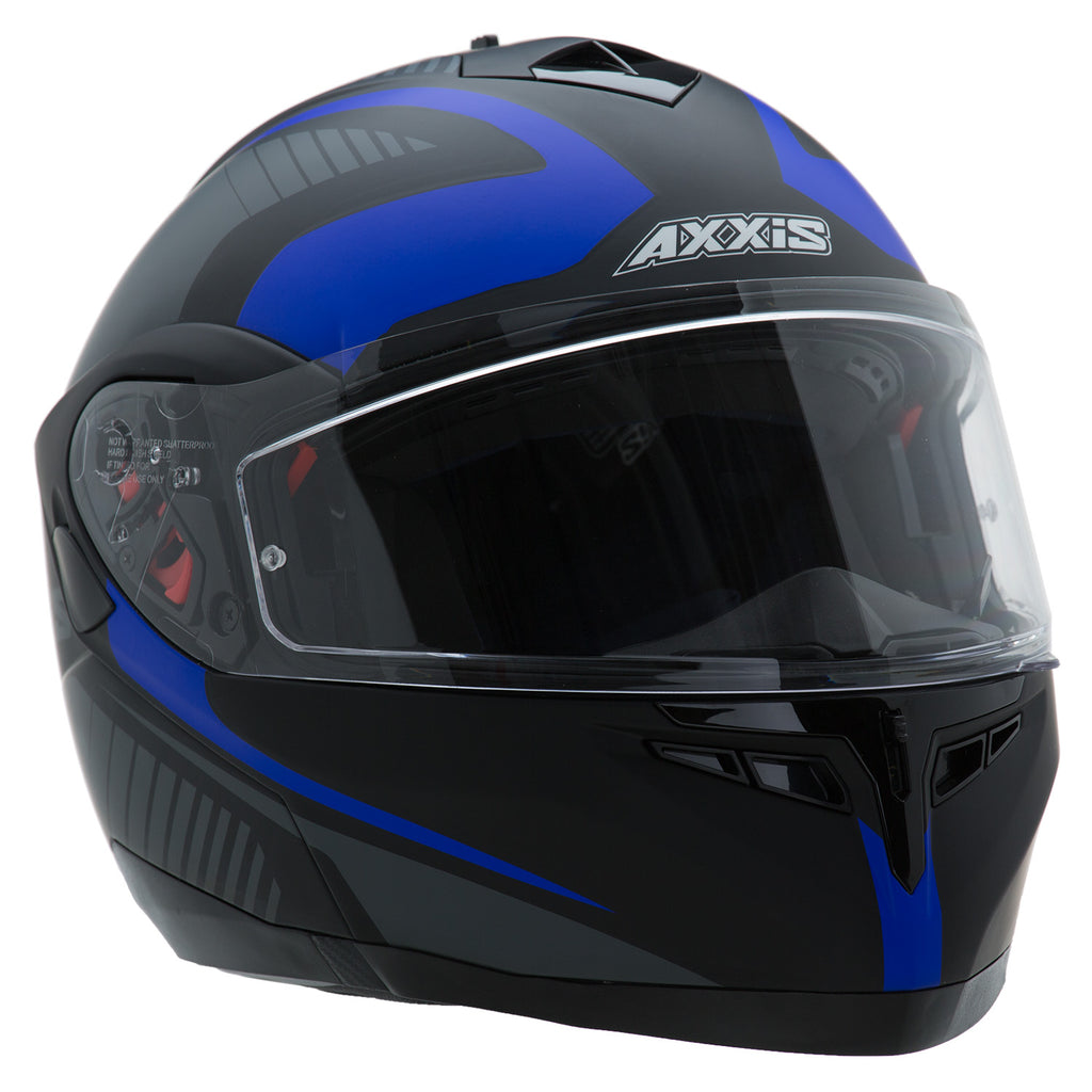 Casco de Moto Axxis Optimus Quest, Negro/ Azul